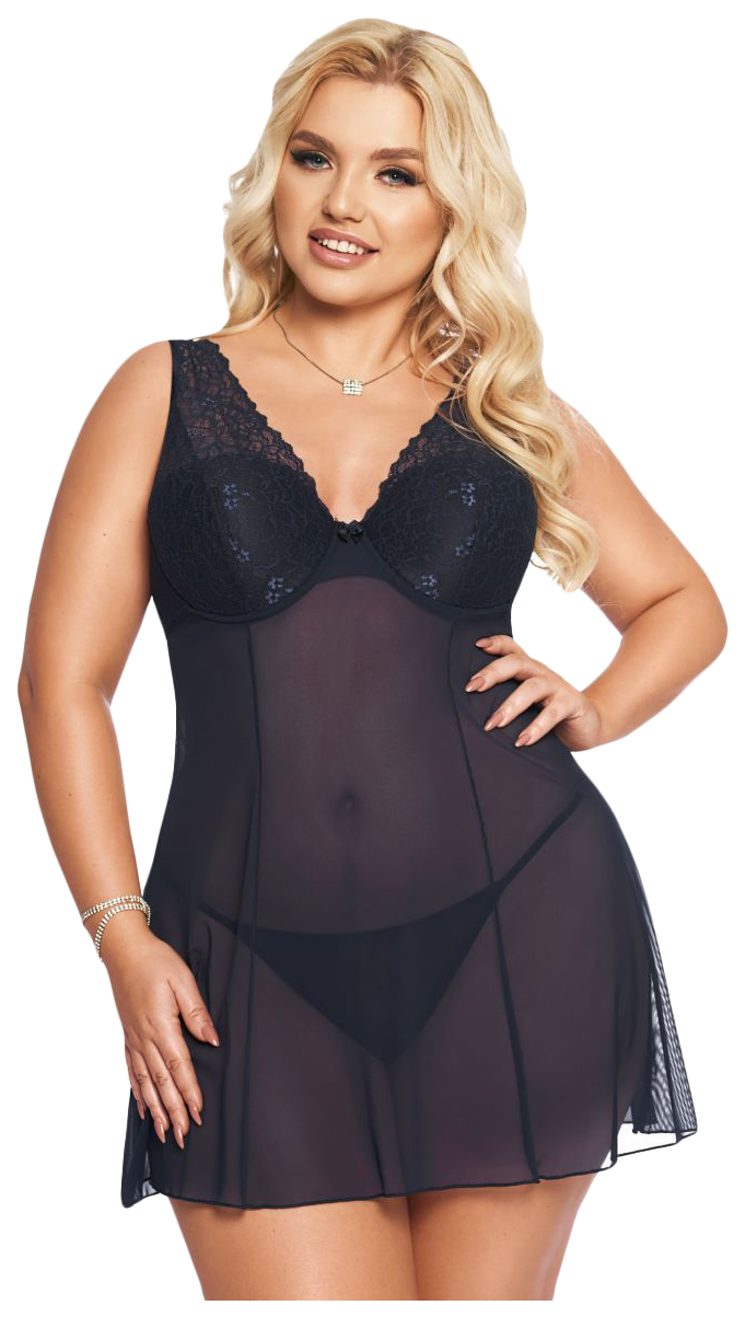 

Полупрозрачная сорочка Berta синий XXL SoftLine, Berta