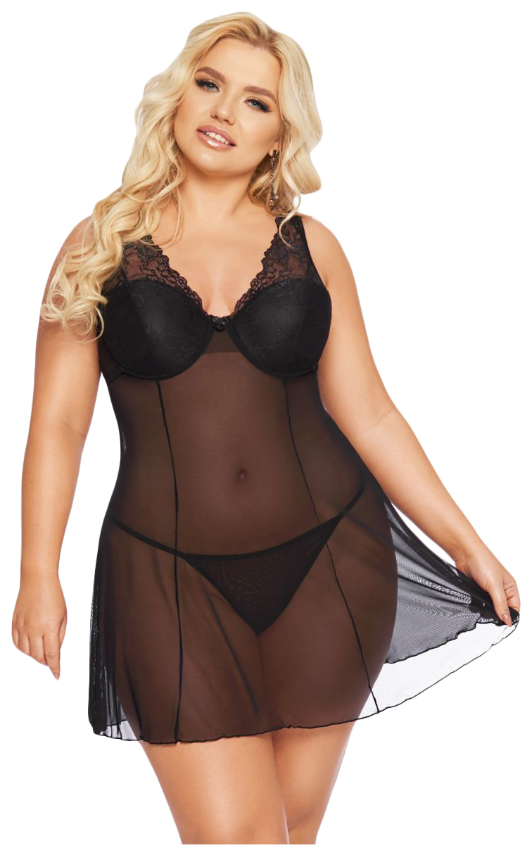 

Полупрозрачная сорочка Berta черный XXL SoftLine, Berta
