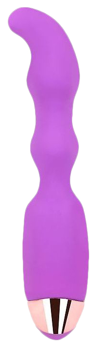 фото Фиолетовый вибромассажер с изогнутым кончиком 17 5 см bior toys