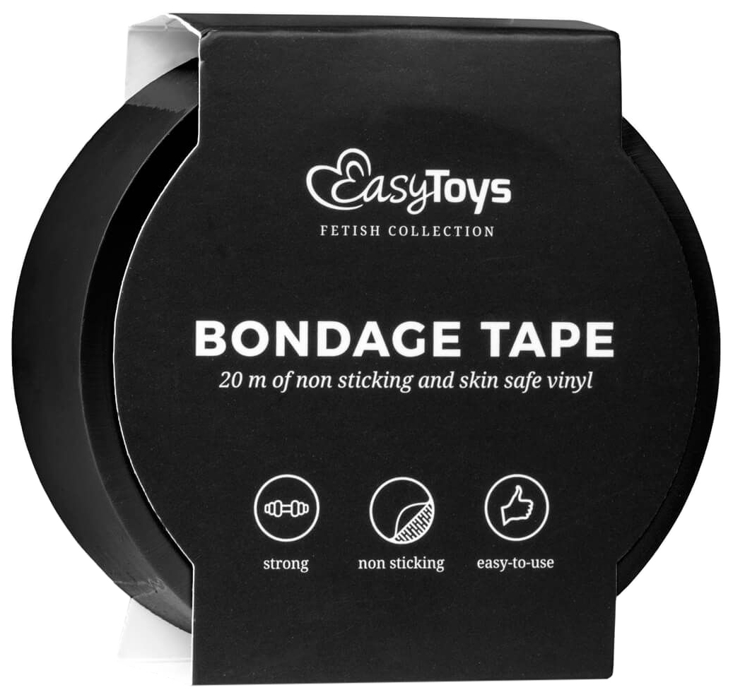 фото Черная лента для бондажа easytoys bondage tape 20 м. edc wholesale