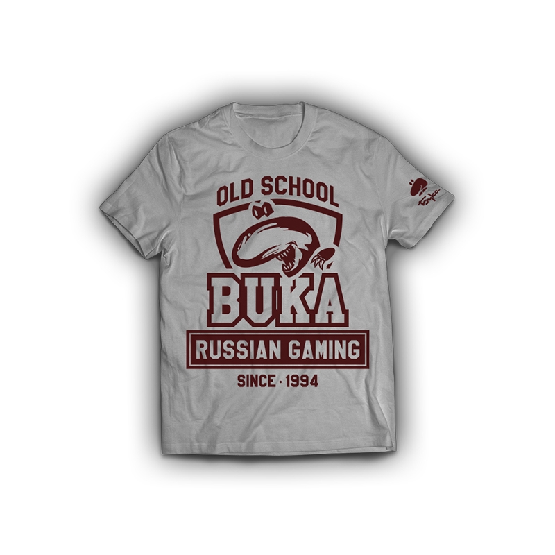 фото Футболка мужская old school buka серая l