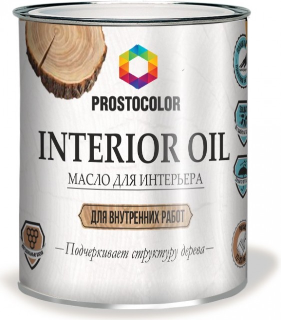Масло для интерьера Prostocolor бесцветный 0,75л деревозащитное масло dufa дюфа wood oil terraсe бесцветный 9л