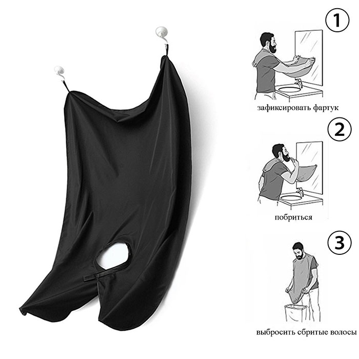 фото Фартук для бритья, черный, blonder home apron-01