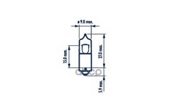 фото Лампа галогенная 10шт в упаковке h5w 12v 5w ba9s nva cp narva 17830