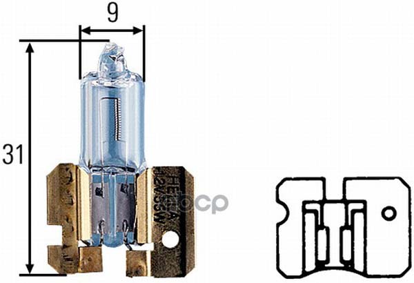 фото Лампа галогенная для грузовых автомобилей h2 24v 70w x511 standard hella 8gh002857-241