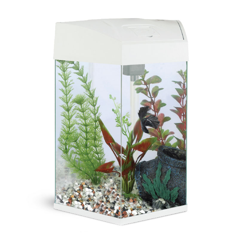 Аквариум AA Aquarium Hexagon шестигранный, белый, 22 л