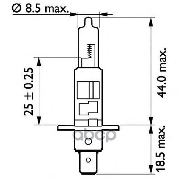 фото Автолампа h1 24v 70w p14,5s philips 13258mdc1