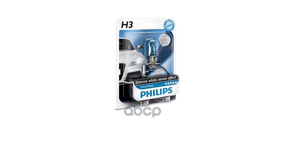 фото Автолампа h3 55w philips 12336 whv в1 philips 12336whvb1