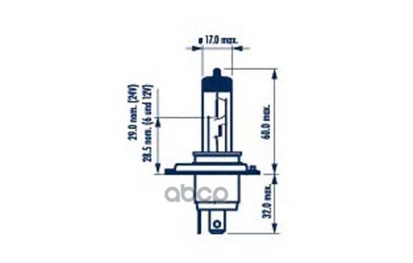 фото Автолампа h4 hd 24v 75/70w p43t-38 nva c1 narva 48898