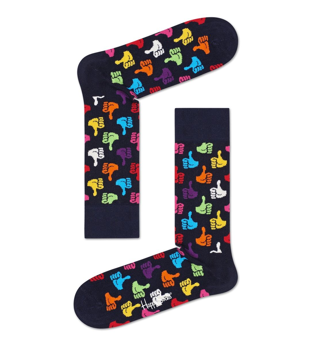 

Носки мужские Happy Socks THU01 6550 черные 25, Черный, THU01 6550