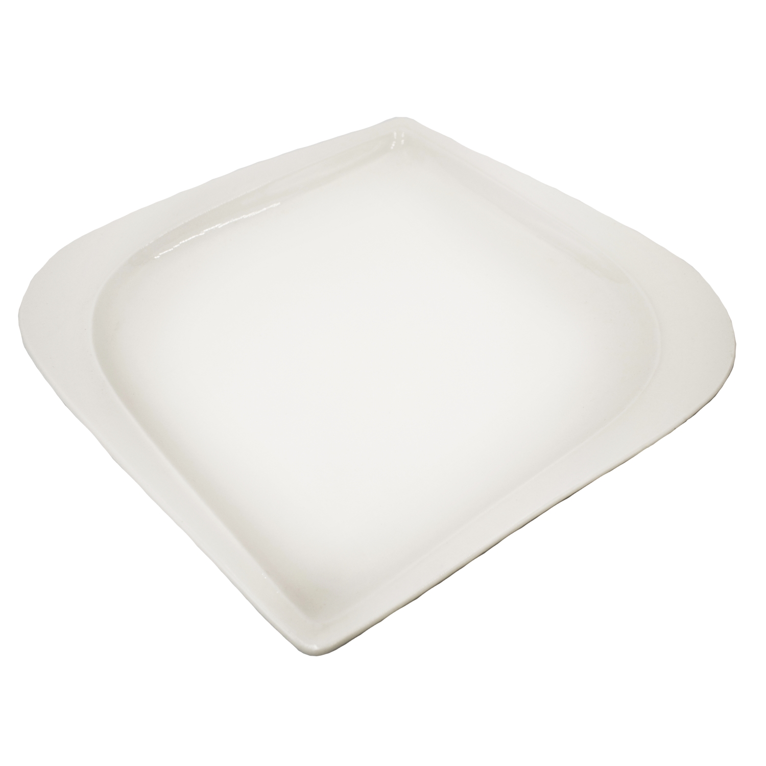 фото Сервировочная тарелка скат, квадратная, керамическая, белый, 30х2х30 см, mm-plt-84 marma