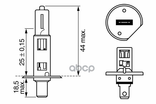 фото Лампа h1 55w p14,5s xenon blue bosch 1 987 302 015