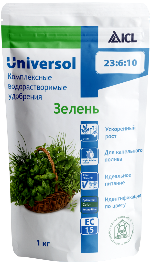 

Удобрение минеральное Universol Зелень 11142-12 1 кг зеленый