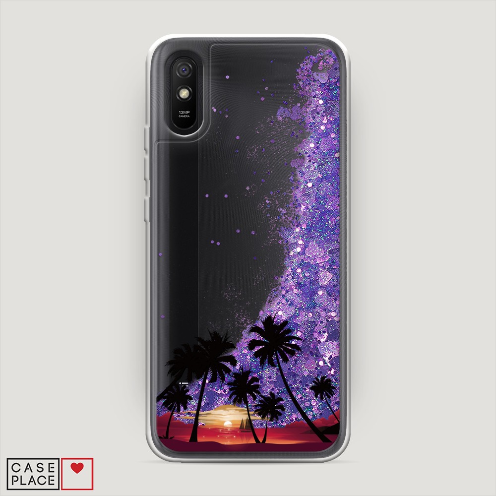 

Чехол Awog на Xiaomi Redmi 9A "Закат и пальмы", Разноцветный, 38992-1