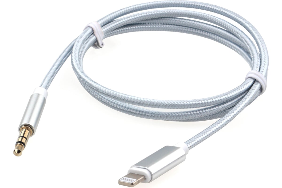 Кабель Cablexpert Lightning - 3.5 mm jack, 1 м, белый