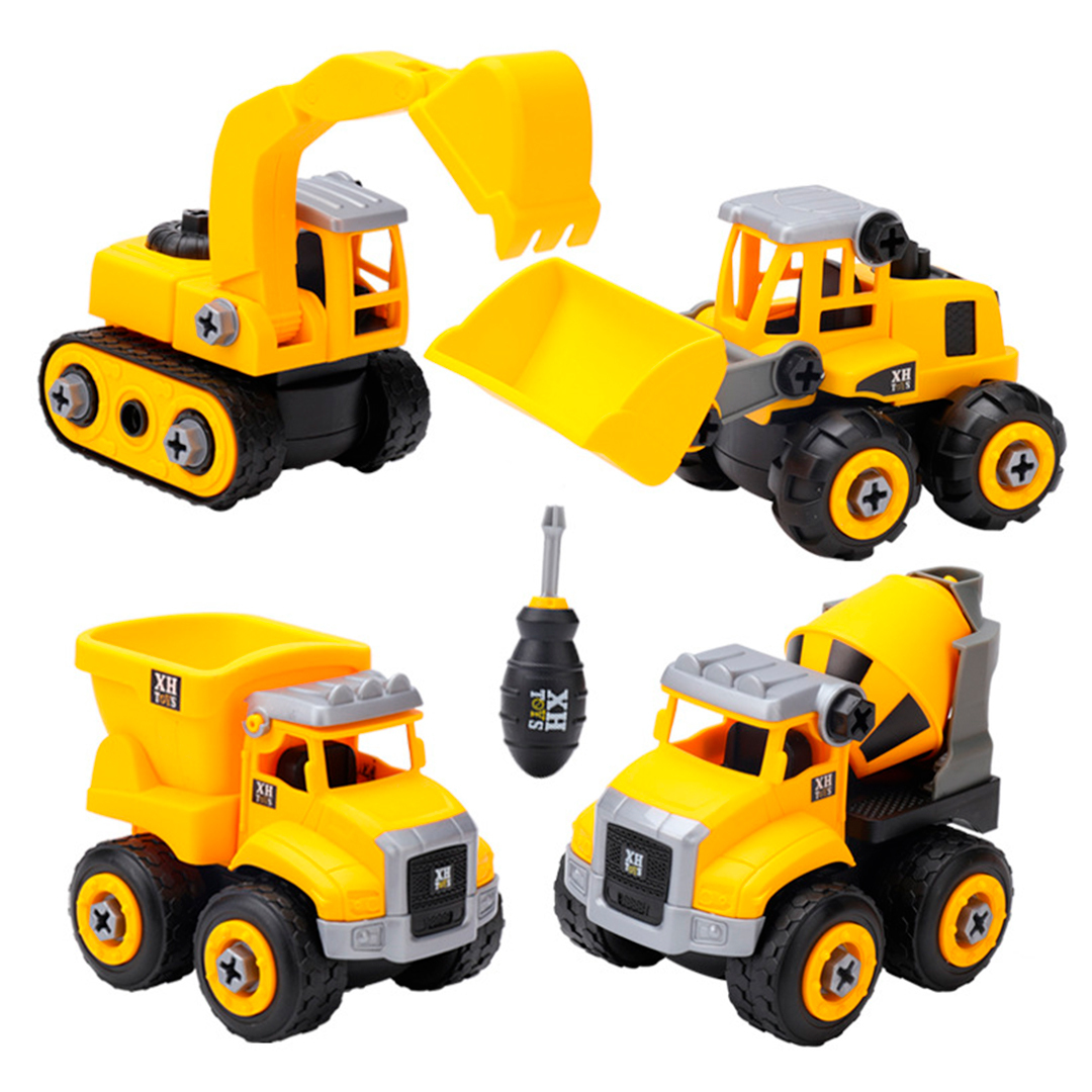 

Набор разборных машинок Neposeda Toys Строительная Спецтехника 4 шт с отвёрткой