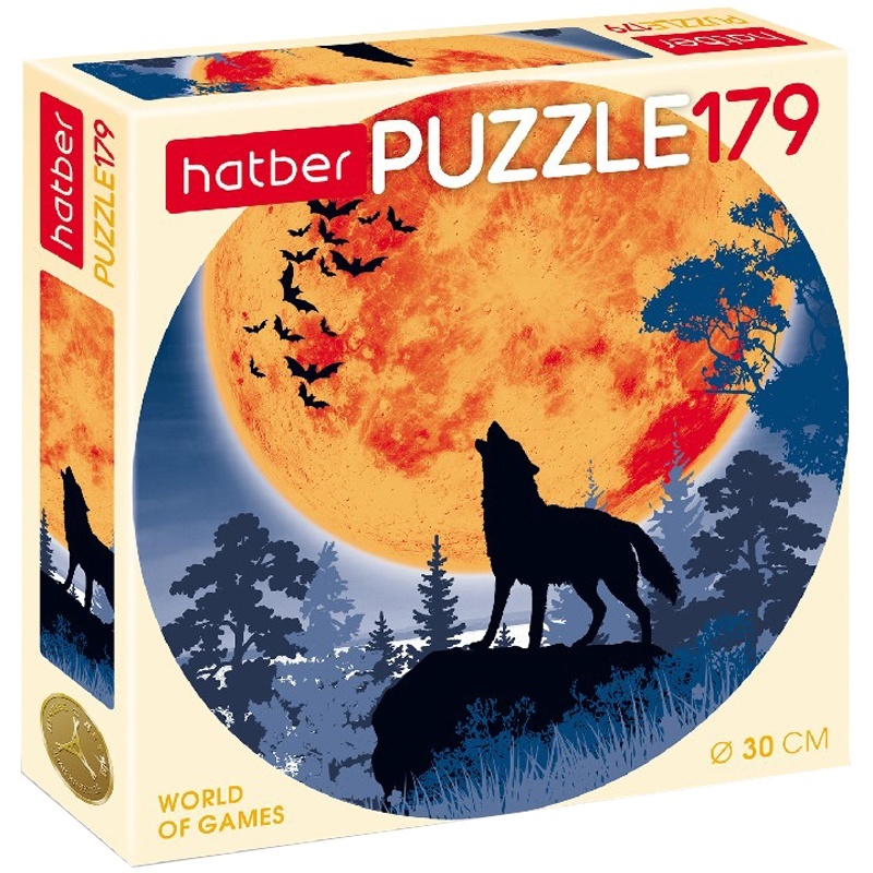 

Hatber "Полнолуние – Волк", круглый, D 300 мм, 179 элементов
