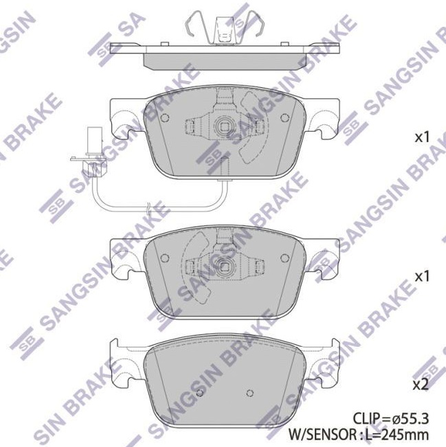 фото Sp4134_колодки тормозные передние sp4134 sangsin brake