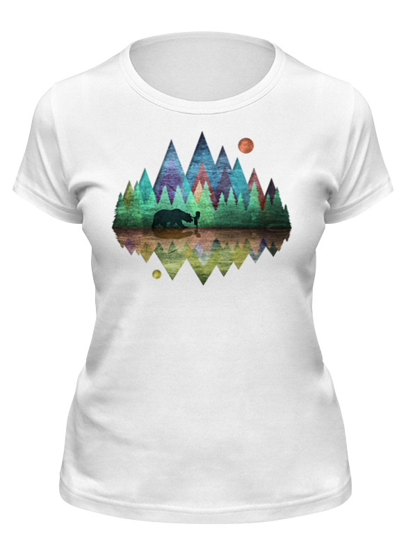 

Футболка женская Printio Forest friends trails белая M, Белый, Forest friends trails