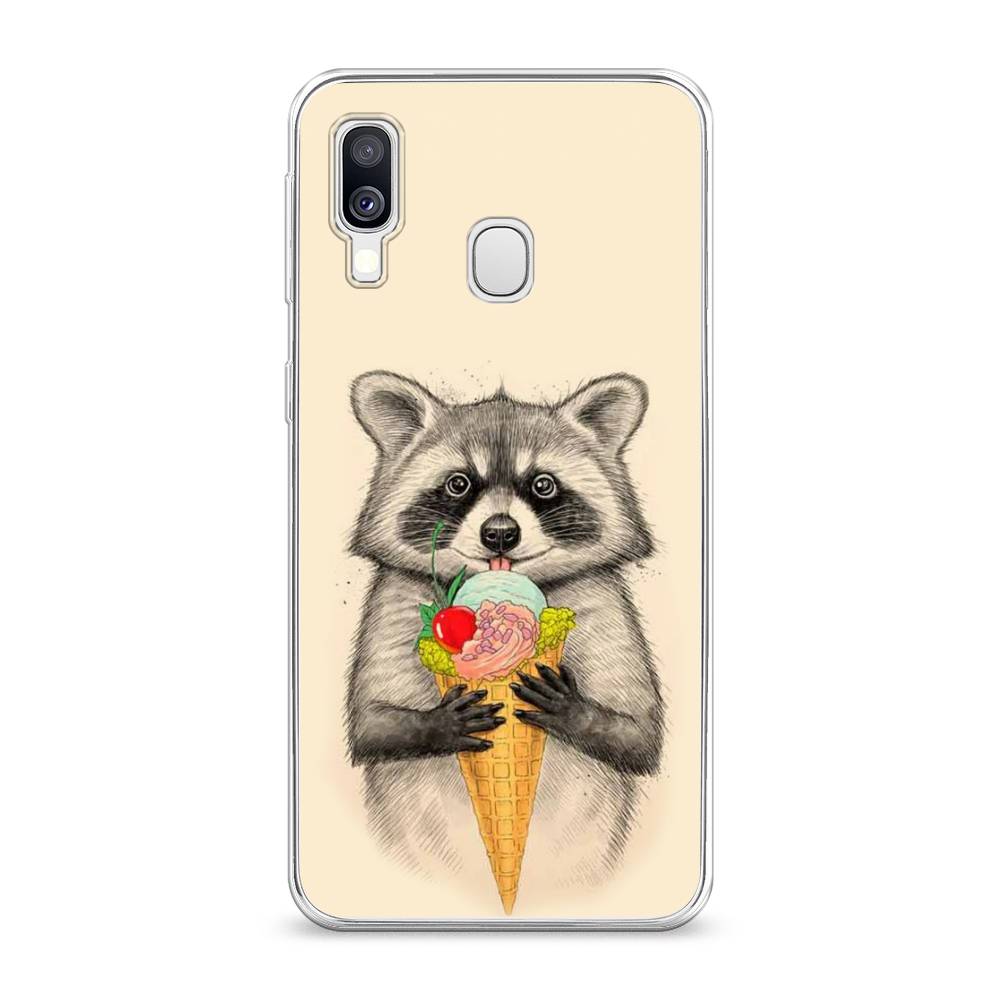 

Чехол Awog на Samsung Galaxy A40 "Енот с мороженым", Разноцветный, 28050-10