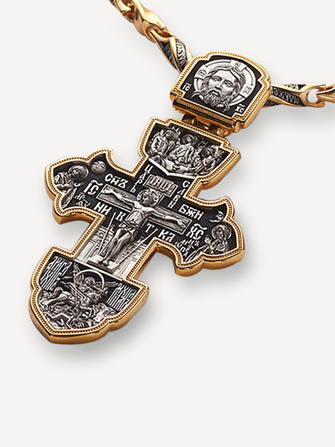 Православные крестики из золота. Крест четырехлистник православный.