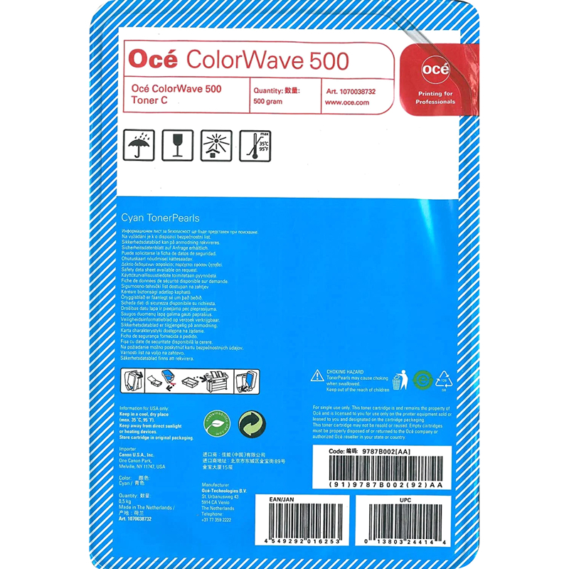 

Тонер-картридж Oce ColorWave 500 Cyan голубой, 500