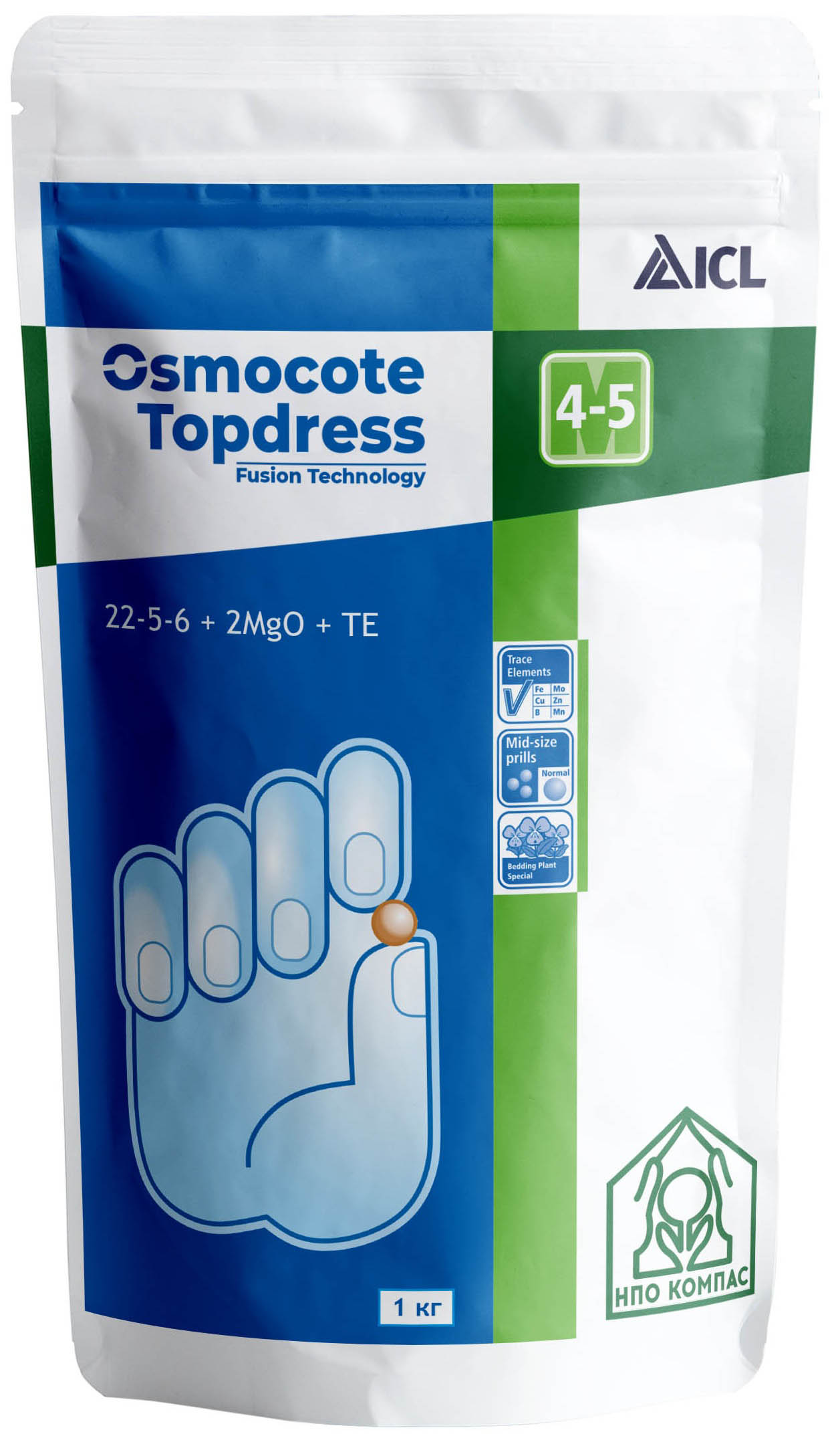 

Удобрение минеральное Osmocote Topdress 4-5 11132-9 1 кг