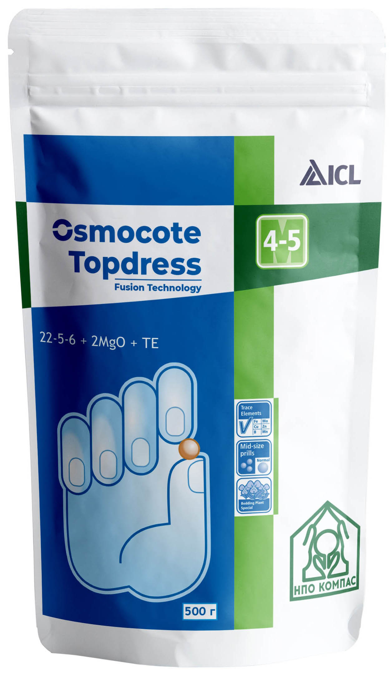 

Удобрение минеральное Osmocote Topdress 4-5 11133-9 0,5 кг