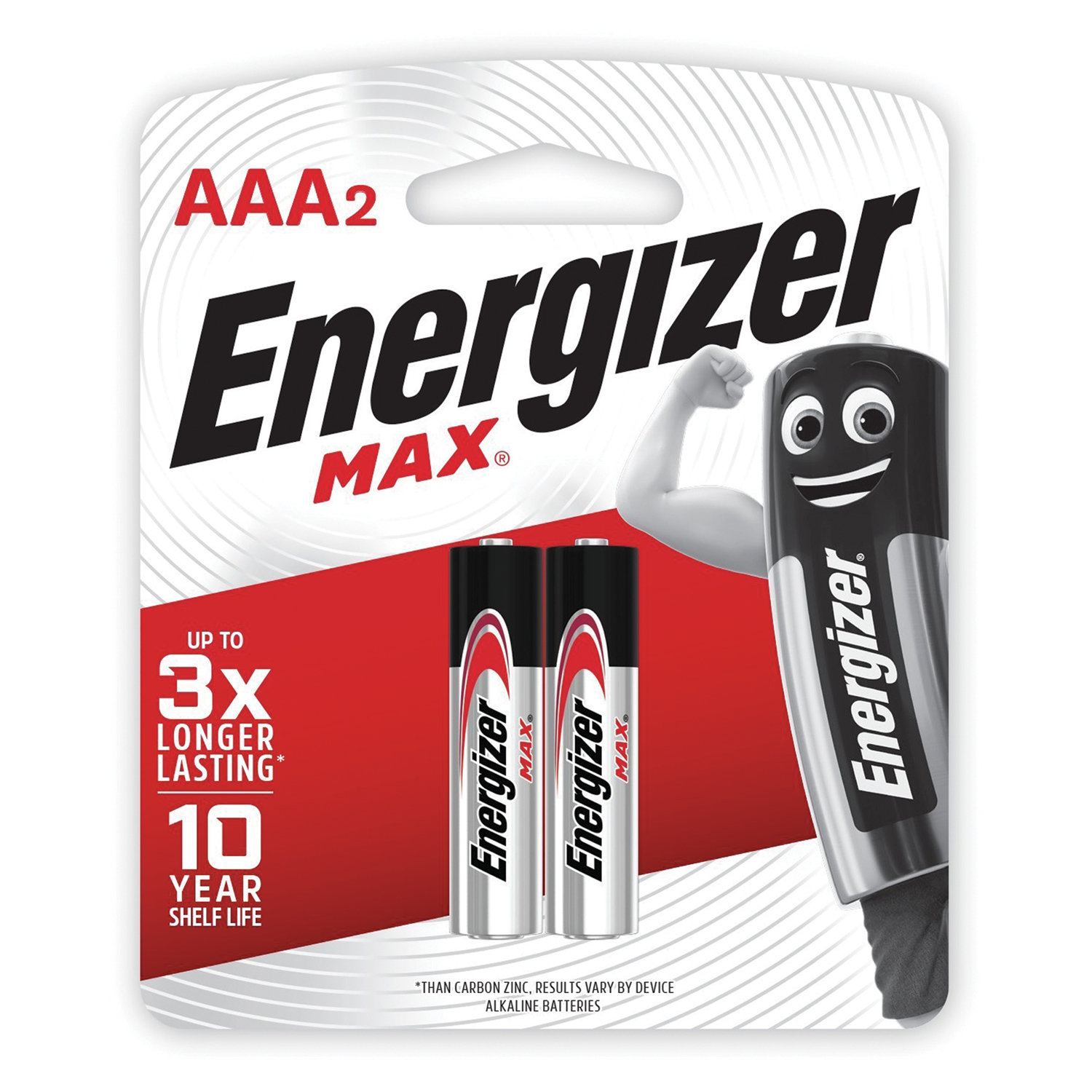 

Energizer 2 шт, Max, AAA LR03, 24А, алкалиновые, мизинчиковые, блистер