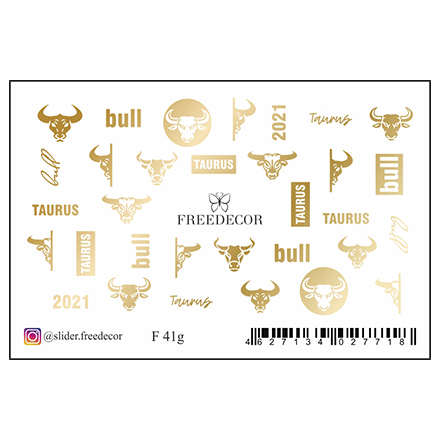 

Набор Freedecor Фольгированный слайдер-дизайн №41g, мини, 3 шт., Золотистый