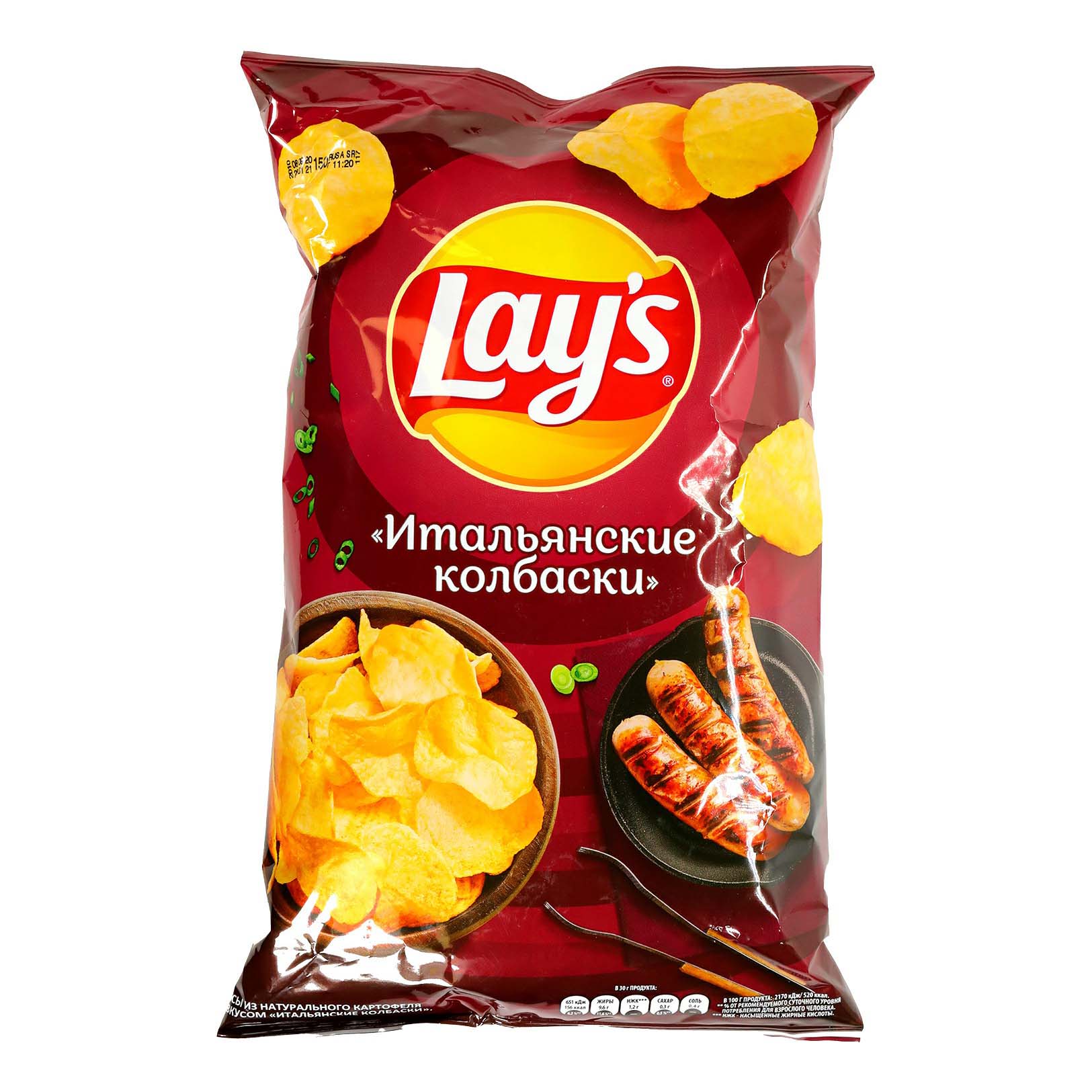 

Чипсы картофельные Lay's Итальянские колбаски 150 г