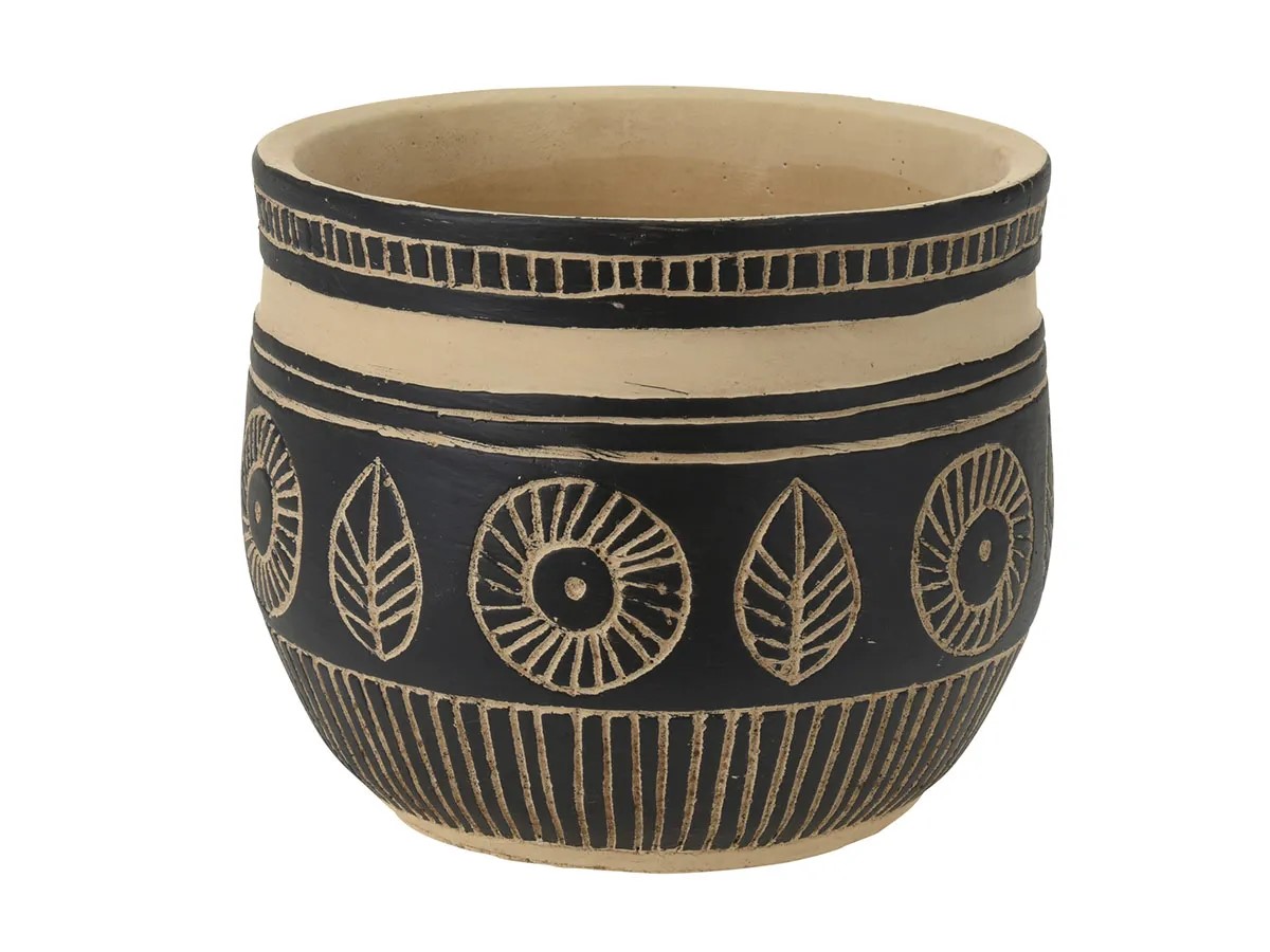 

Цветочный горшок ОГОГО Обстановочка! Terracota design bp1000080 4 л черный 1 шт., Terracota design