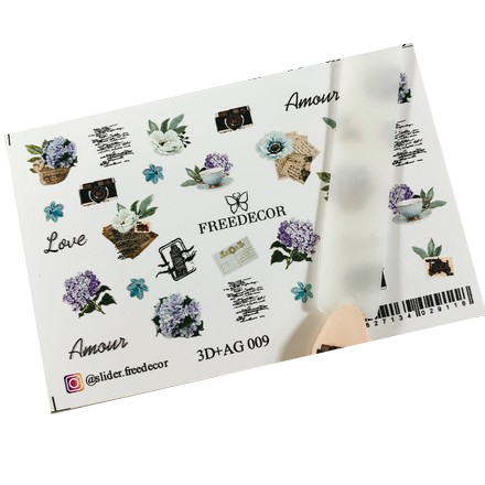 

Набор, Freedecor, 3D-слайдер «Аэрография» №009, 3 шт.
