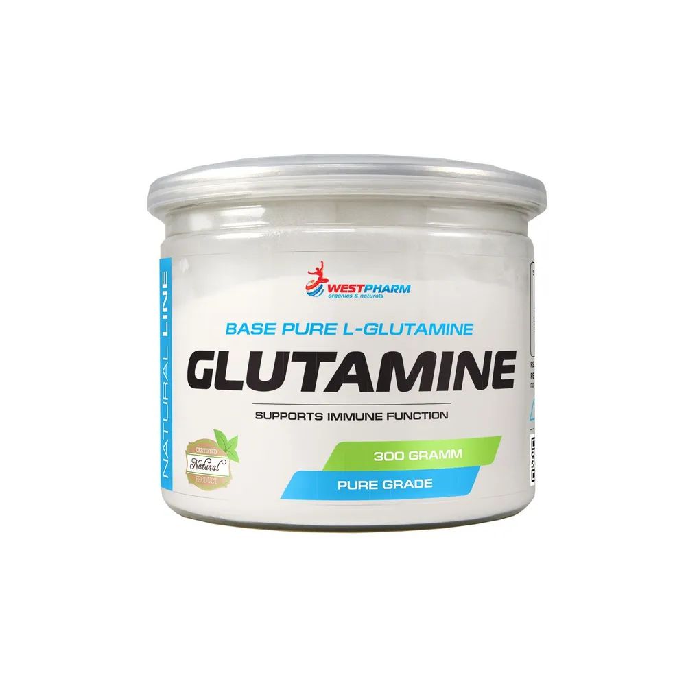 Глютамин WestPharm Natural Line Glutamine 300 г, 60 порций