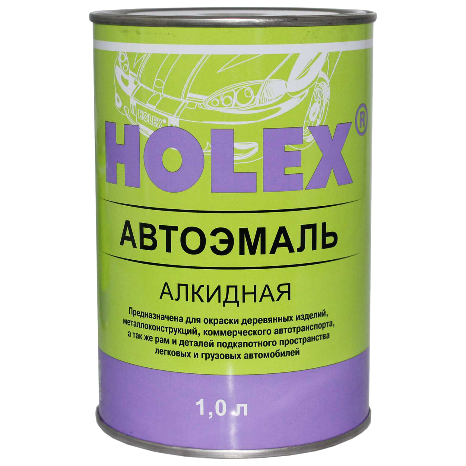 фото Эмаль автомобильная holex has-96121 7040 серая, алкидная, 1 литр.