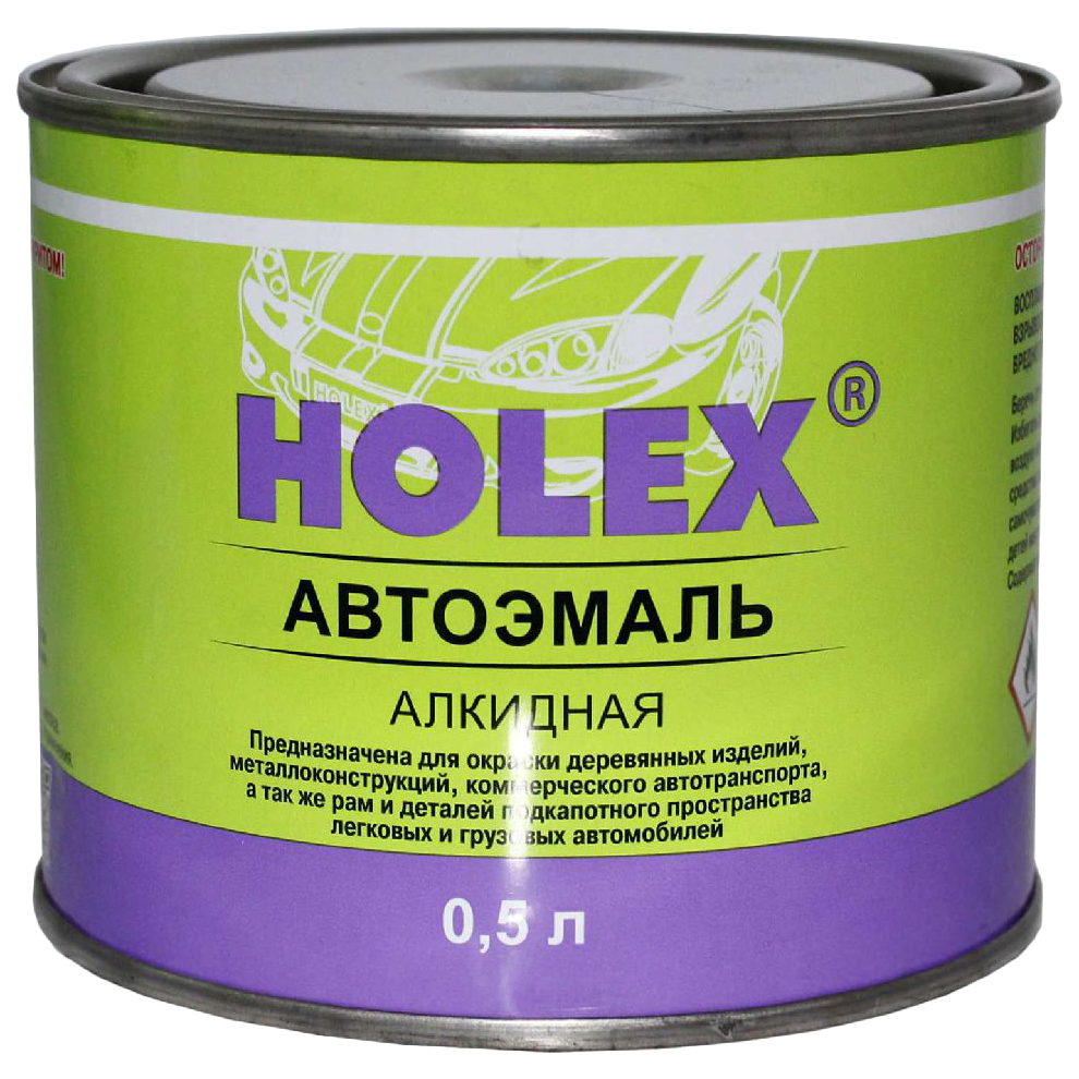 фото Эмаль автомобильная holex has-96350 9003 белая, алкидная, 500 мл.