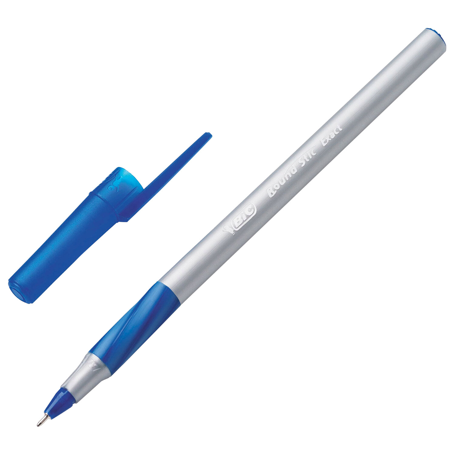 

BIC с грипом Round Stic Exact, набор 6+2 шт, синие, линия письма 0,32 мм