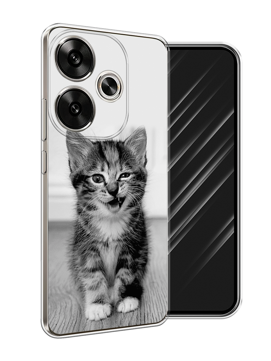 

Чехол Awog на Xiaomi Redmi Turbo 3 "Подмигивающий котенок", Черный;серый, 322150-1