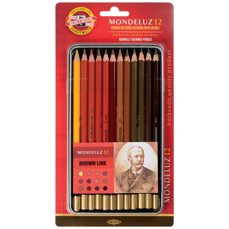 

KOH-I-NOOR Mondeluz Brown Line, 12 цв, заточен, блистер, Коричневый