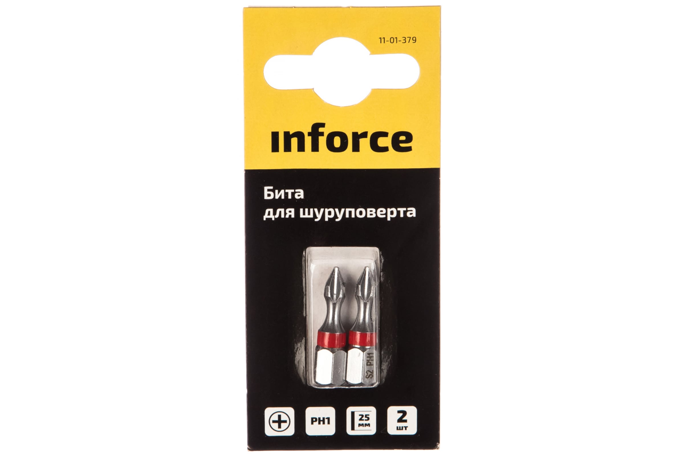 Inforce бита для шуруповерта PH1 L=25мм 2шт в упаковке 11-01-379