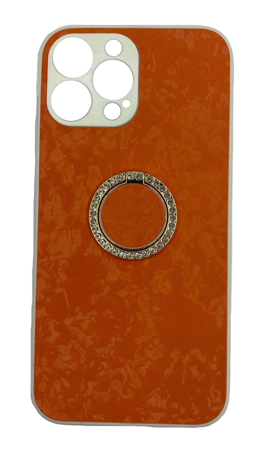 

Чехол силиконовый для iPhone 13 Pro (6.1), с подставкой кольцом на палец X-case, Оранжевый