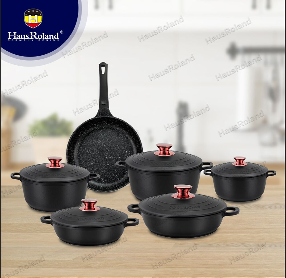 

Набор посуды Haus Roland HR-147-1 11 предметов, Черный, hr-147-1