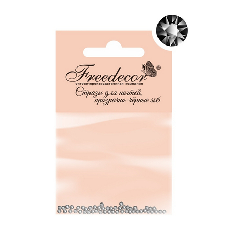 

Набор Freedecor Стразы для ногтей черные, прозрачные, 1,8 мм, 4 шт.