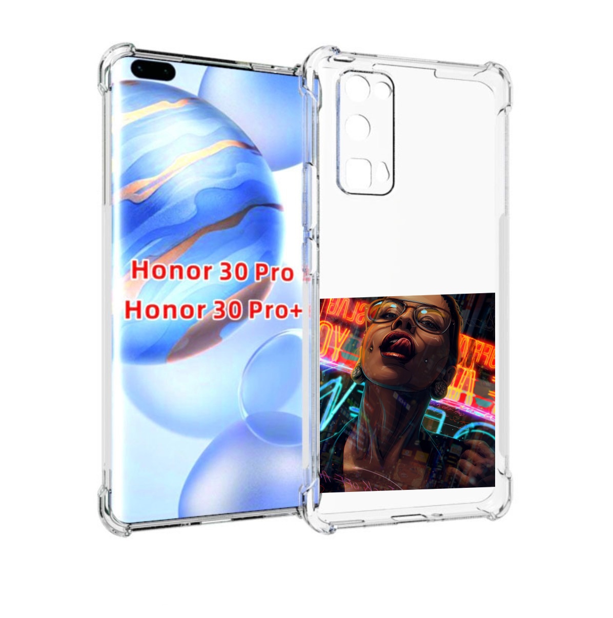 Чехол бампер MyPads пирсинги-в-щеках для Honor 30 Pro Honor