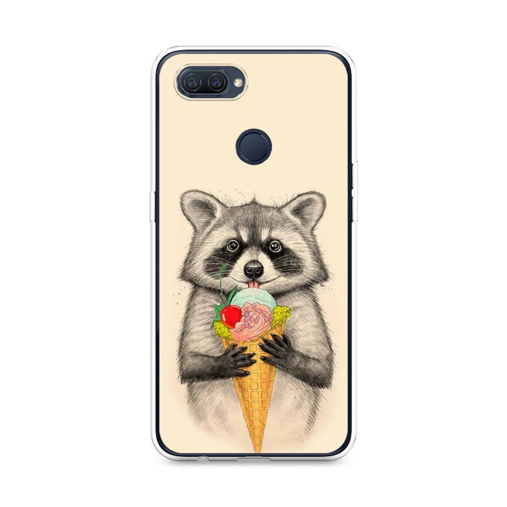 

Чехол Awog на Oppo A12 "Енот с мороженым", Разноцветный, 253450-10