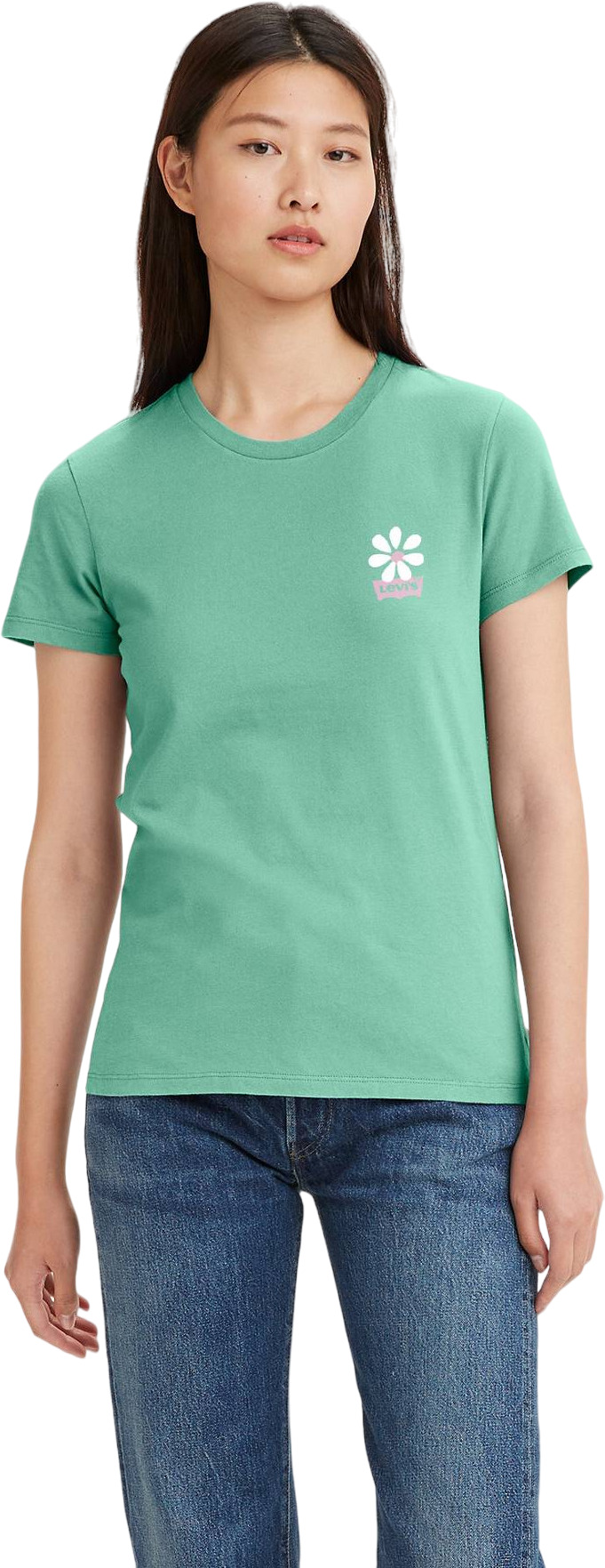 

Футболка женская LEVIS Women The Perfect Tee зеленая S, Зеленый, Women The Perfect Tee