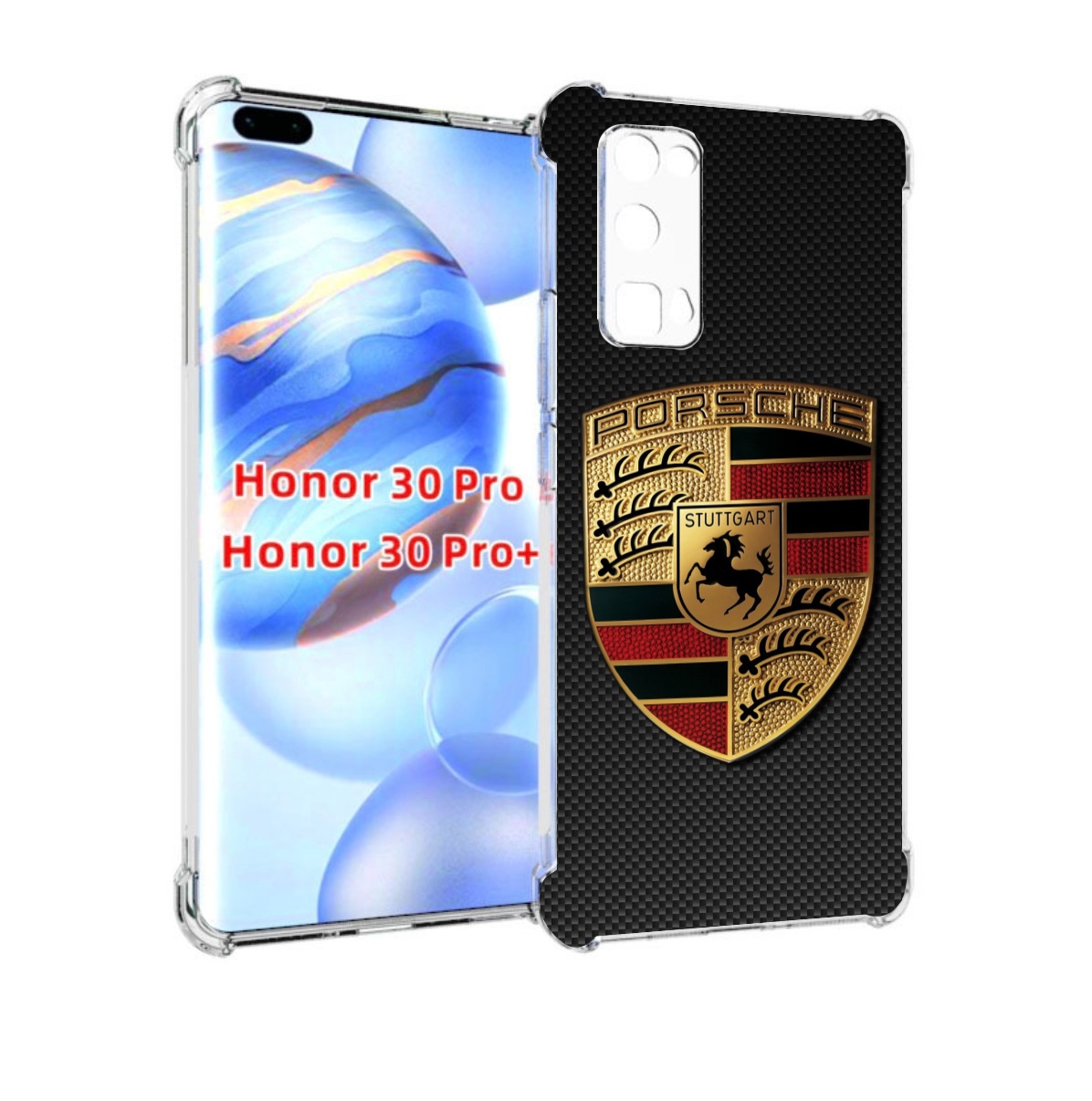 

Чехол бампер MyPads порш porsche 1 для Honor 30 Pro, Прозрачный, Tocco
