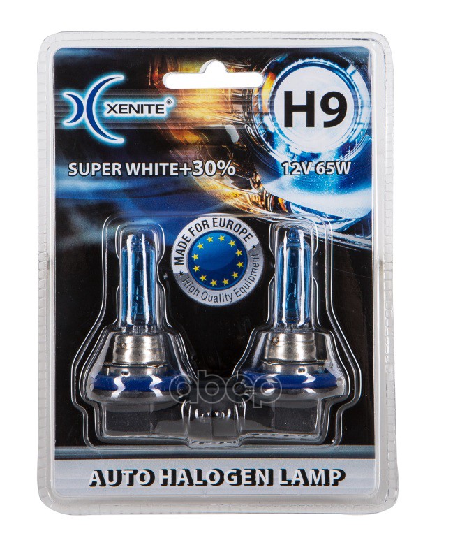 Галогенные лампы (12V) H9 (SUPER WHITE+30) (блистер 2 шт.)