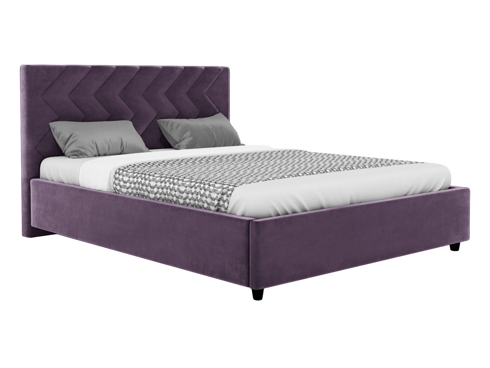 

Двуспальная кровать Первый Мебельный Диана ПМ Пурпурный, велюр, 160х200 см, Диана ПМ Фиолетовый ,160х200 см