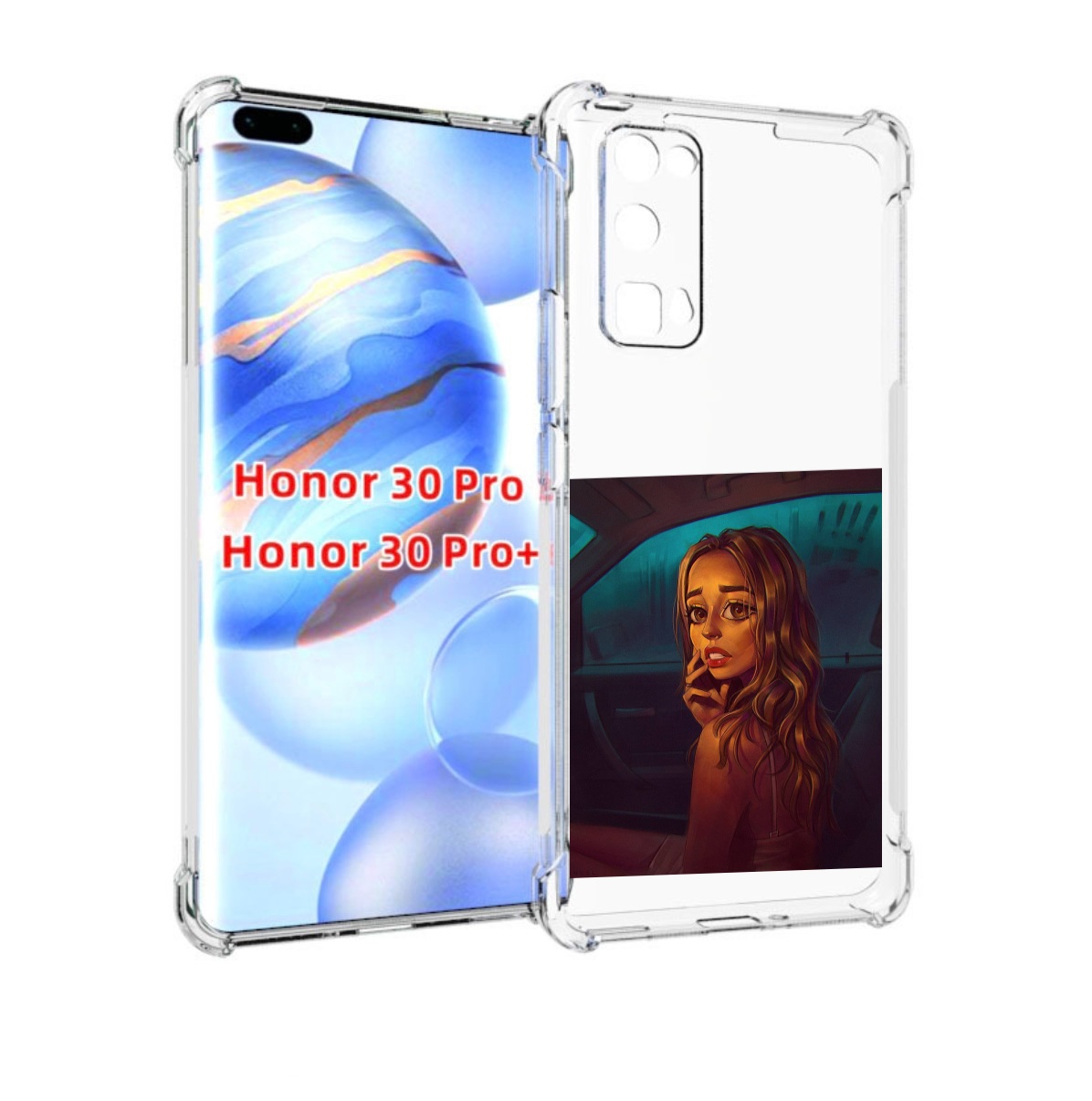 

Чехол бампер MyPads пуп-невесты женский для Honor 30 Pro, Прозрачный, Tocco